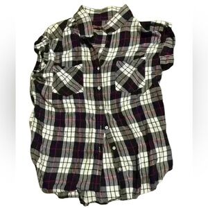 Jachs girlfriend ladies plaid shirt size large